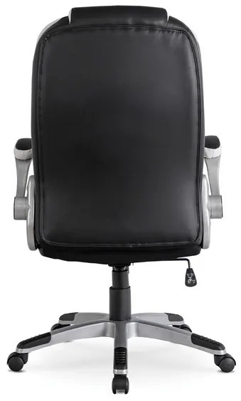 Vintino kancelárska otočná kožená stolička RONALD čierna