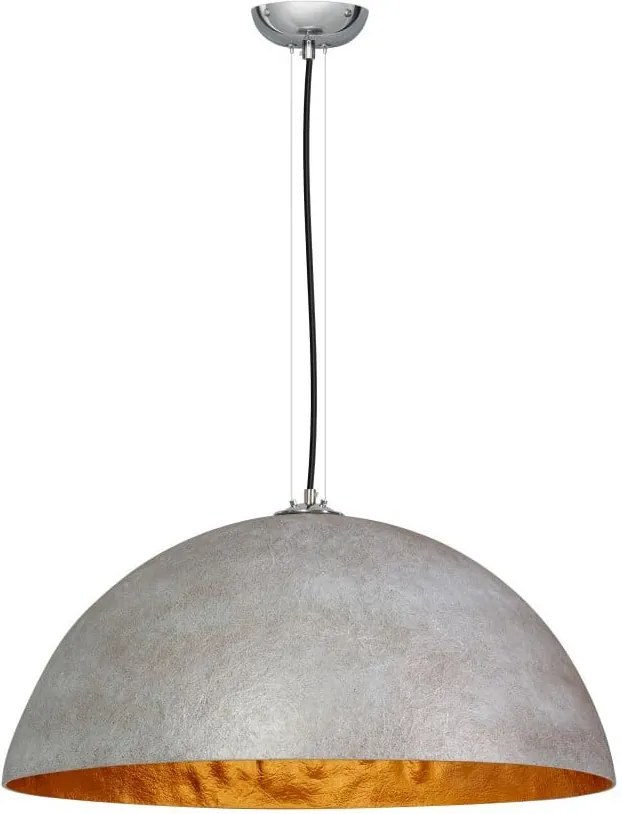 Sivo-zlaté stropné svietidlo ETH Mezzo Tondo, ⌀ 70 cm