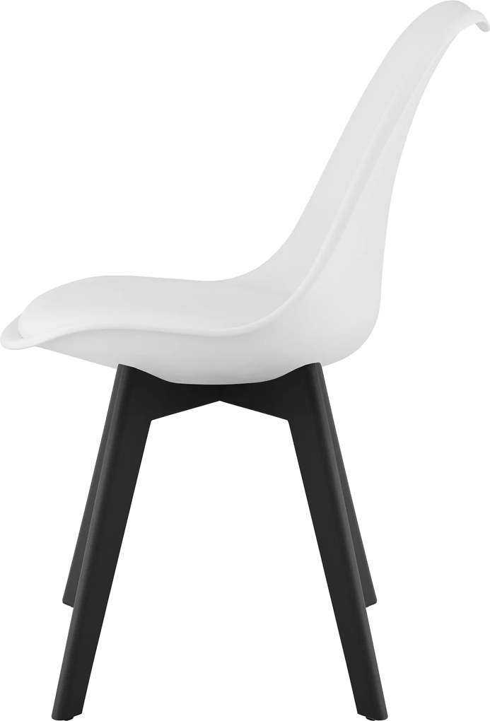 Stolička MARK biela / čierne nohy