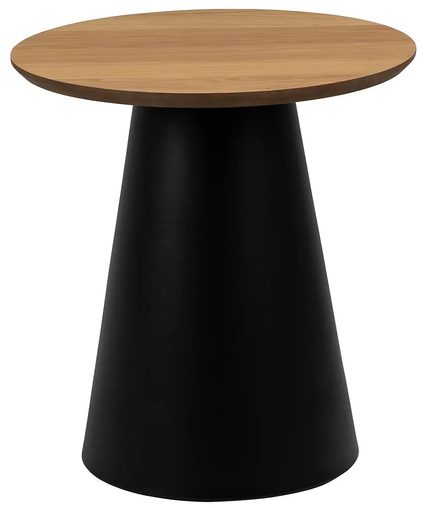 Odkladací stolík Soli 45 cm čierny/dub prírodný