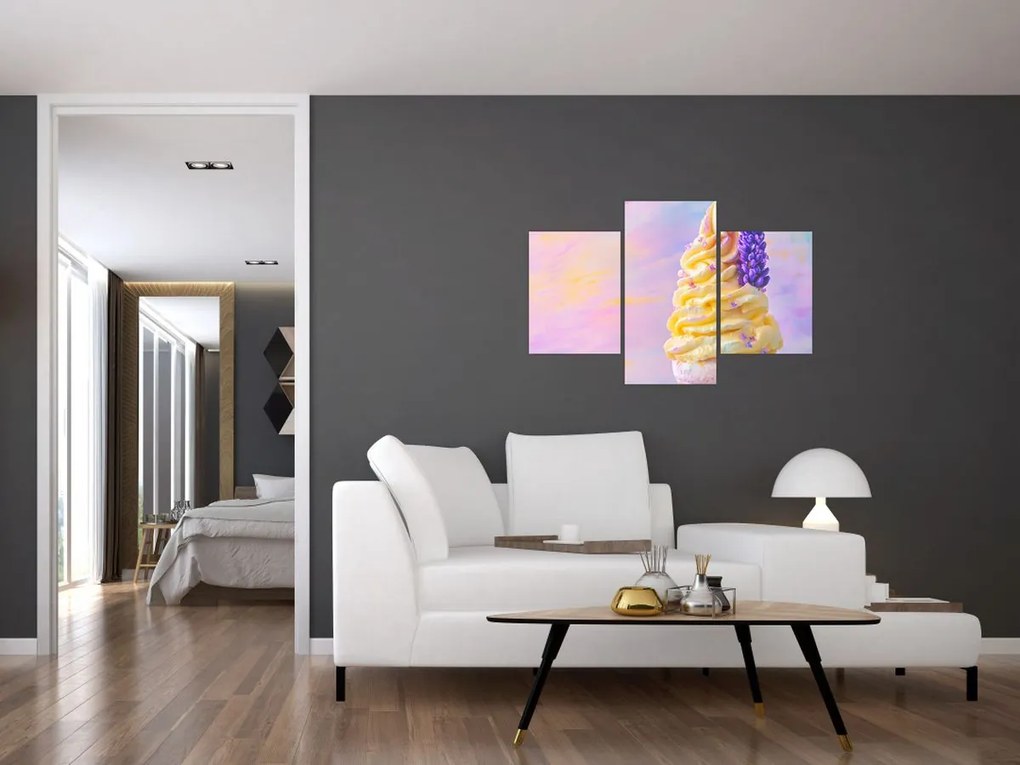 Obraz - Zmrzlina s levanduľou (90x60 cm)
