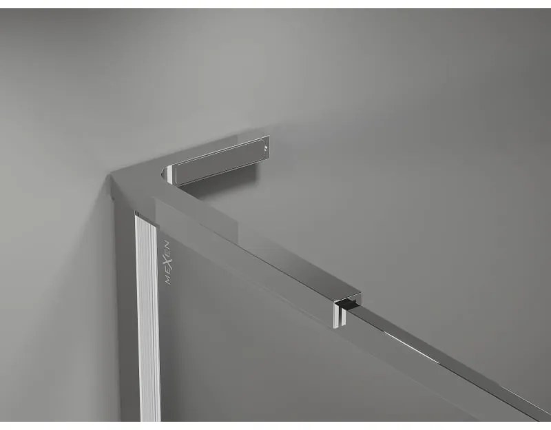 Mexen Kioto-F L, sprchová zástena s rámom 105 x 202 cm, 8 mm číre sklo, chrómový profil, 800-105-174-01-00