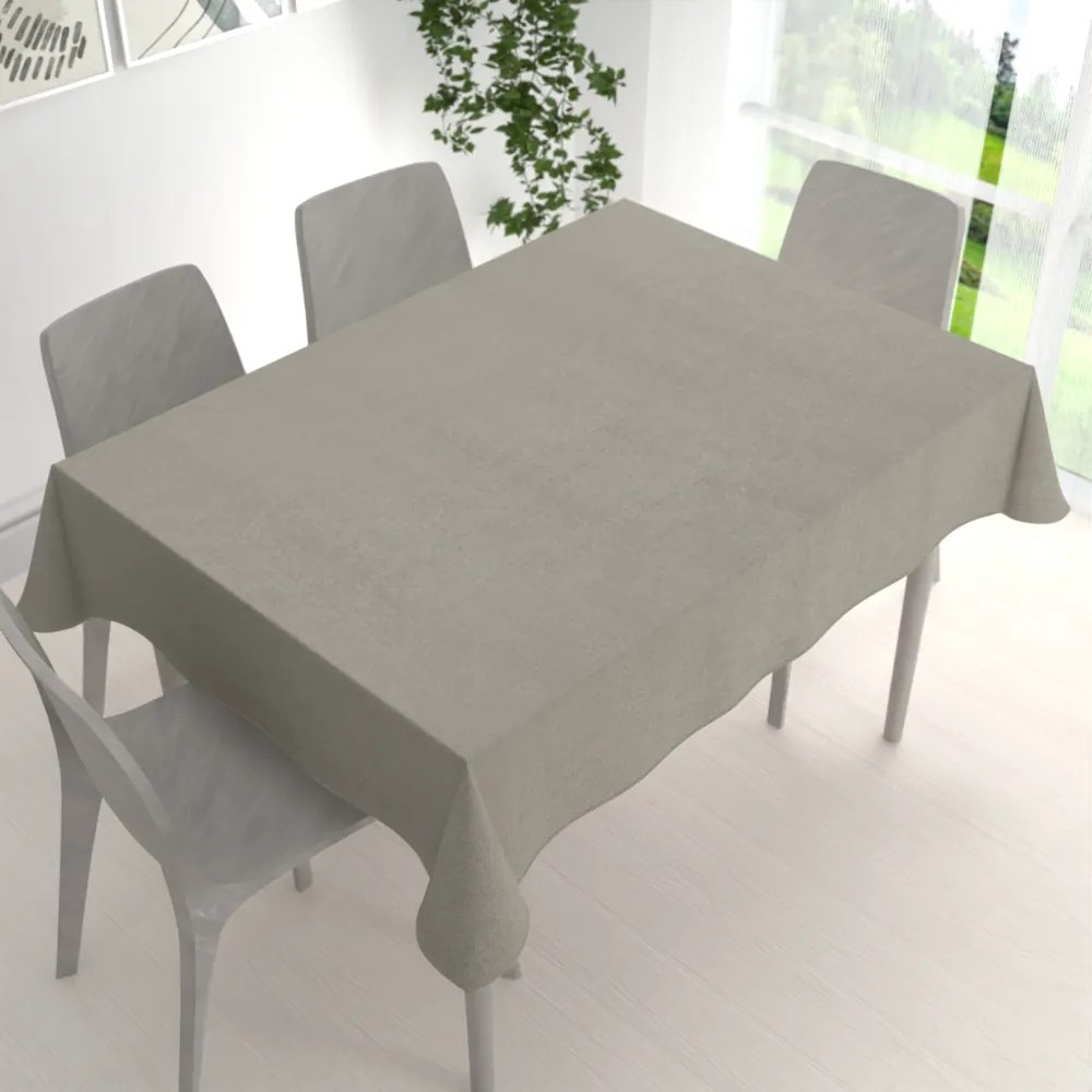Biante Obdĺžnikový obrus/imitácia brúsenej kože Alcantara ALC-014 Svetlo sivý 60x100 cm