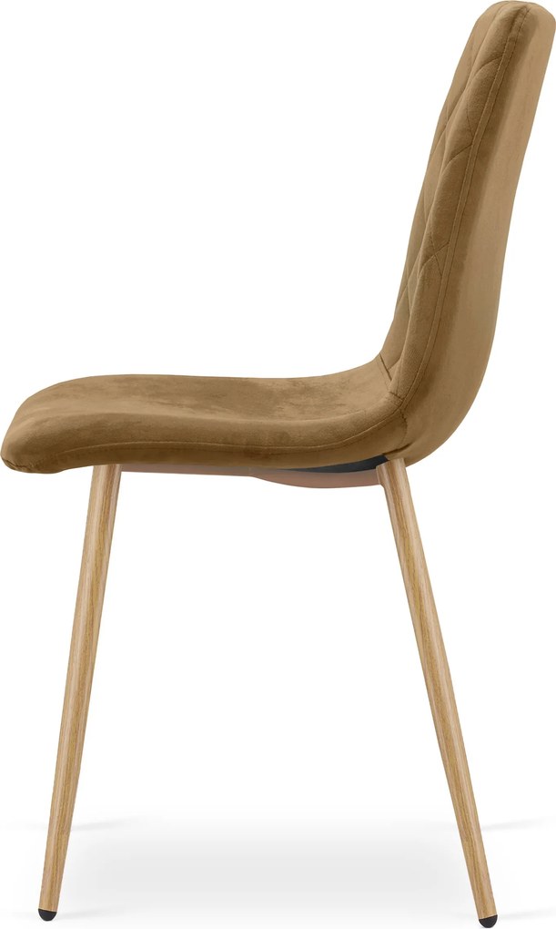 Hnedá zamatová stolička TURIN