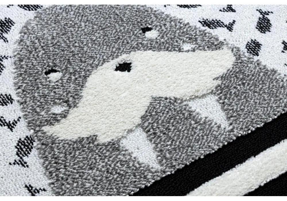 Kusový koberec Mrož šedý kruh 120cm