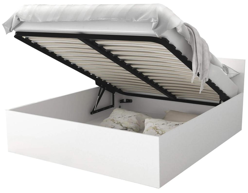 GL Manželská posteľ Dolly s úložným priestorom - biela Rozmer: 140x200
