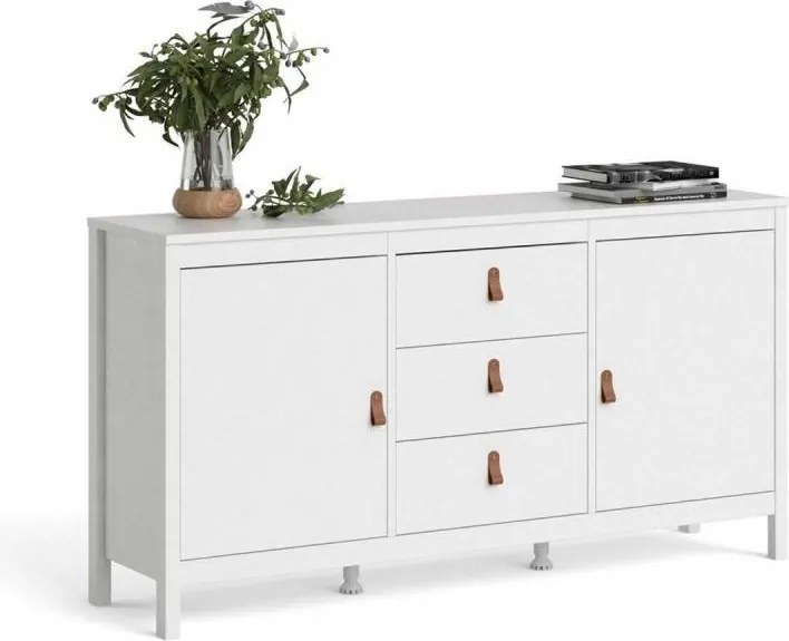 KOMODA DVE ZÁSUVKY 151 cm biela