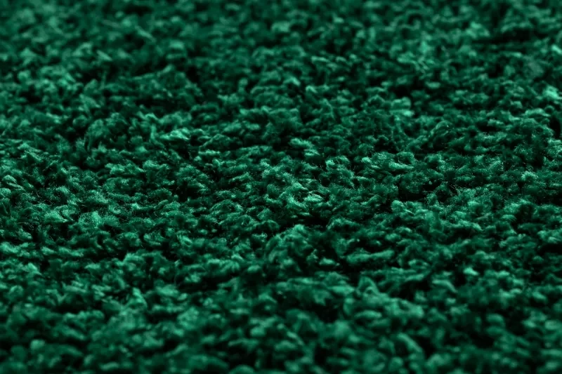 Okrúhly koberec SOFFI shaggy 5cm tmavo zelený