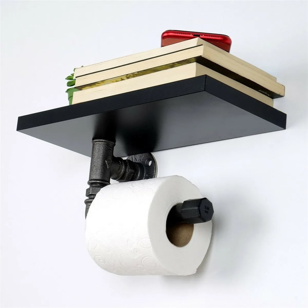 Držiak toaletného papiera Boruraf 239, čierna/strieborná