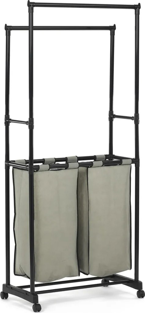 Stojan s úložným priestorom GD-176 BK, plast, čierna