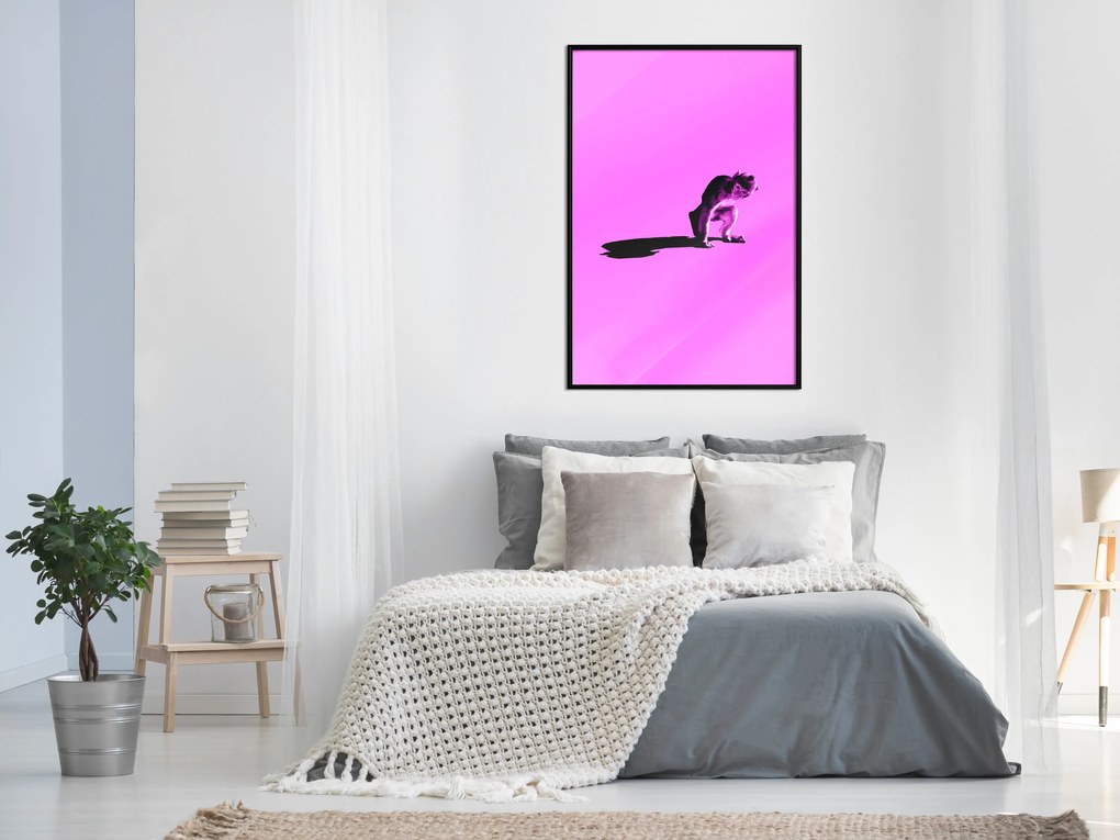 Artgeist Plagát - Little Monkey [Poster] Veľkosť: 30x45, Verzia: Zlatý rám