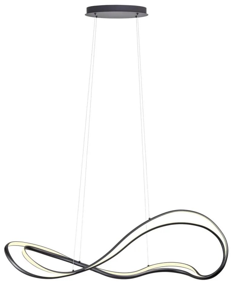 Redo 01-3599 - LED stmievateľný luster na lanku TEMPEST LED/58W/230V čierna