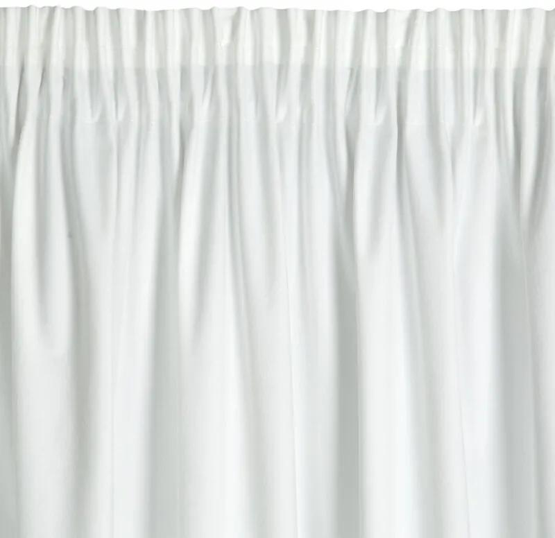 Biely zamatový záves na páske MELANIE 140x270 cm