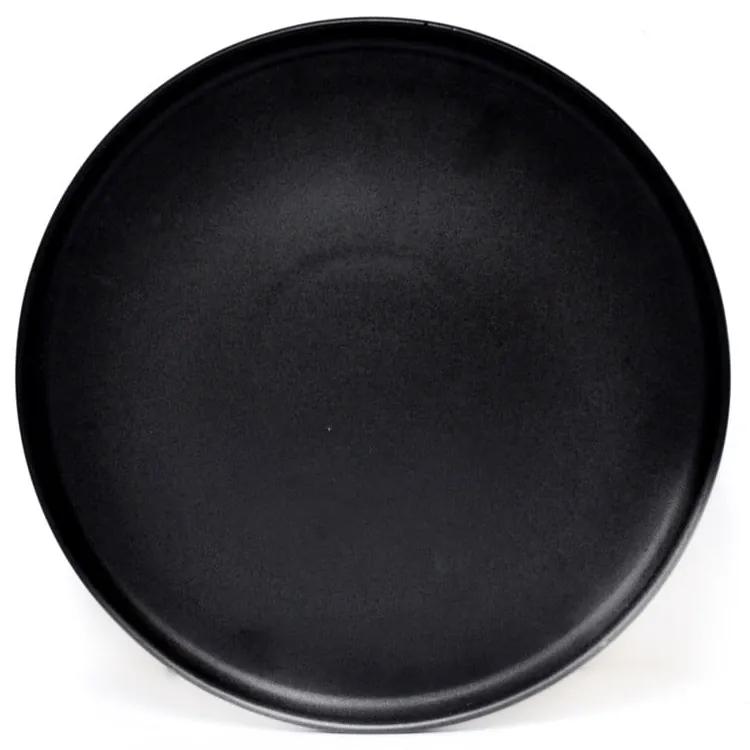 Čierny kameninový veľký tanier ÅOOMI Luna, ø 27,5 cm | BIANO