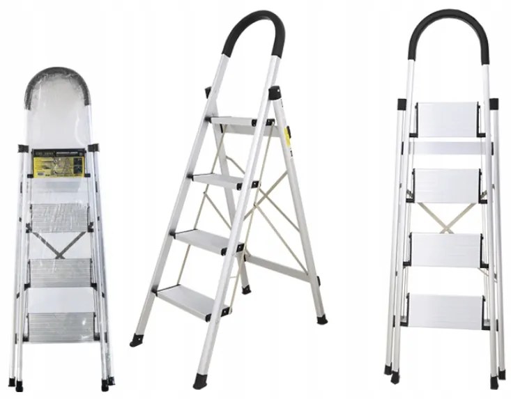CROWNMAN Skladací 4-stupňový rebrík pre domácnosť