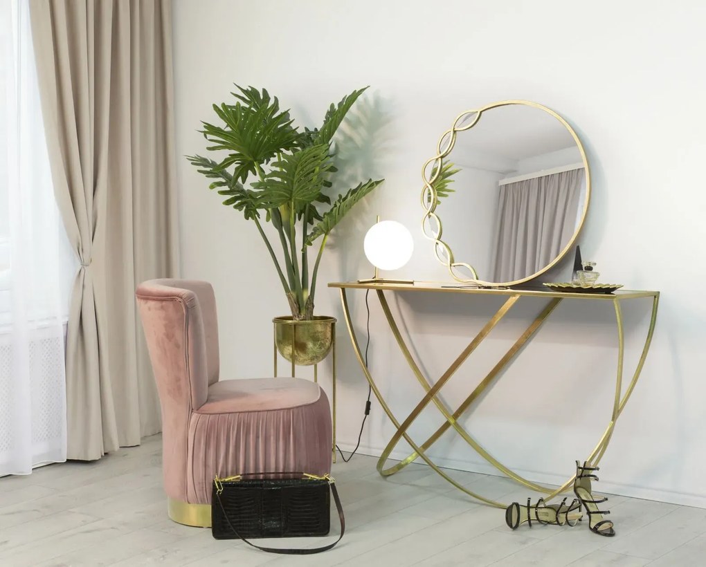 Sada 2 ks kvetinových stojanov Coppia zlatá