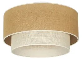 Duolla - Stropné svietidlo YUTE BOHO 1xE27/15W/230V pr. 45 cm hnedá/krémová