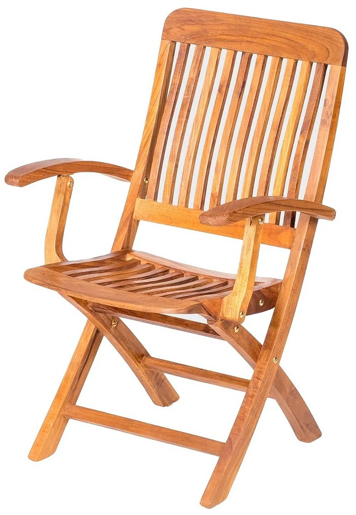 DEOKORK Skladacie teakové kreslo ANGELO