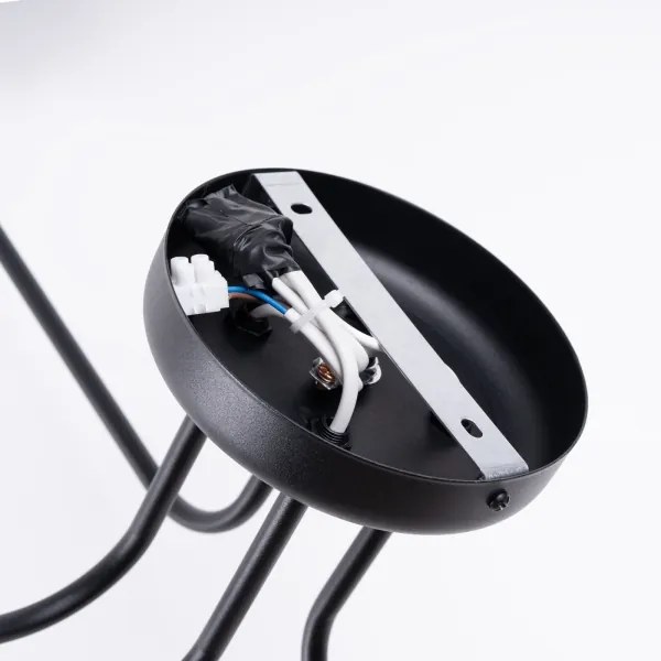 Sollux SL.1446 - Prisadený luster VECTOR 4xE27/15W/230V čierna