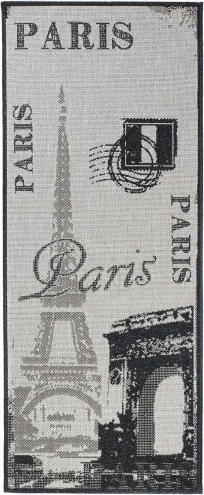 Kusový koberec Paríž sivý atyp, Velikosti 80x200cm