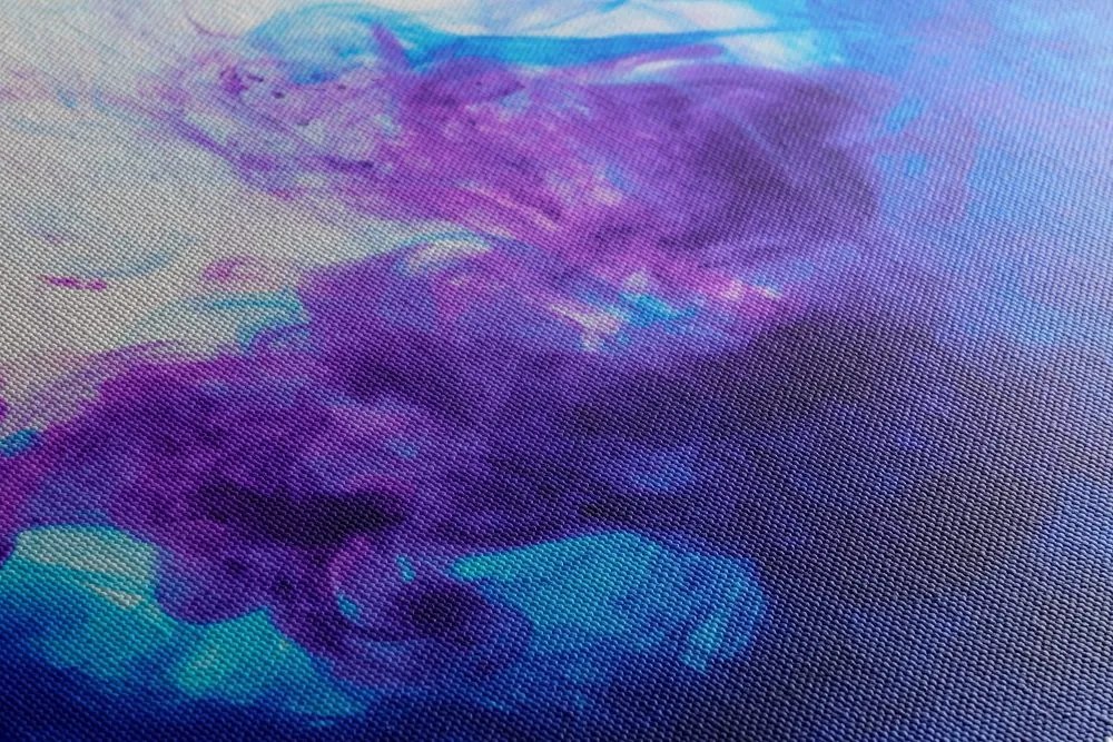 Obraz atrament v modro-fialových odtieňoch Varianta: 120x80