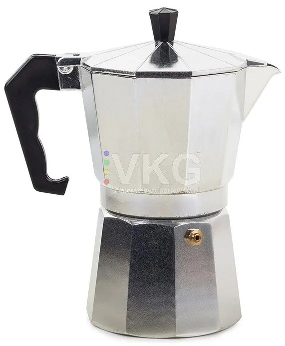 Verk 07038 Moka kanvica na 6 káv - 300 ml, strieborná