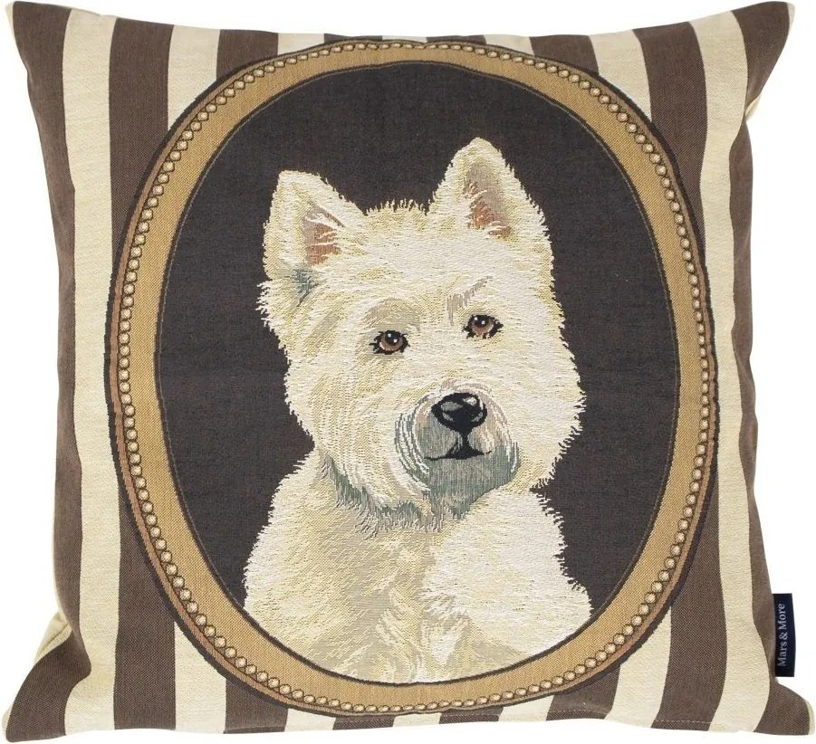 Gobelínový vankúš West highland white teriér - 45*15*45cm
