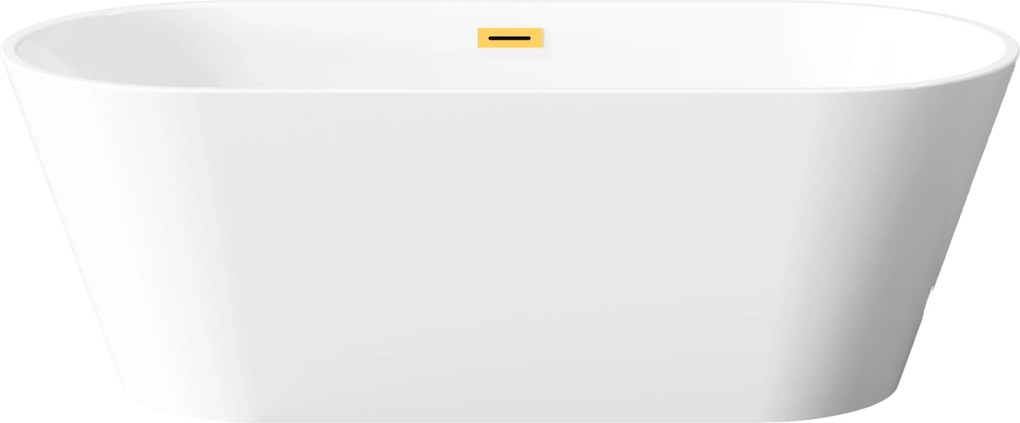 Invena Voľne Stojaca Vaňa 170 CM Limnos So Sifónom, Zlatá