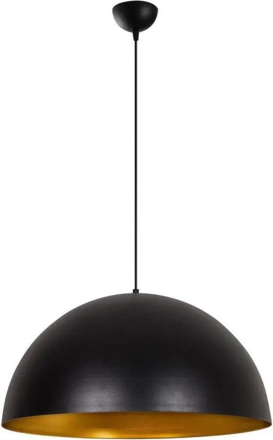 Závesný luster na lane SIVANI 1xE27/40W/230V pr. 60 cm čierna/medená