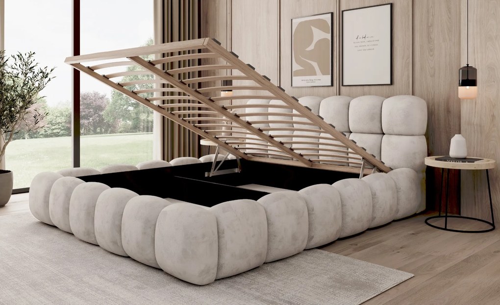 ČALÚNENÁ POSTEĽ ASHLEY 200x200 APHRODITE 01 IVORY