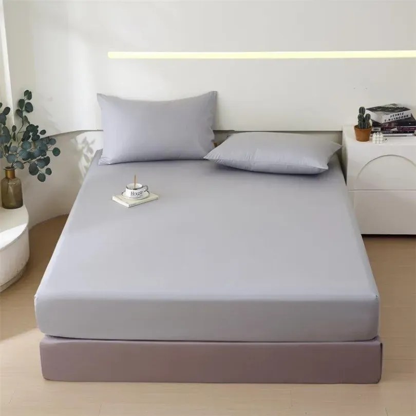 Bavlnená posteľná plachta s gumkou - sivá Šírka: 200 cm | Dĺžka: 220 cm