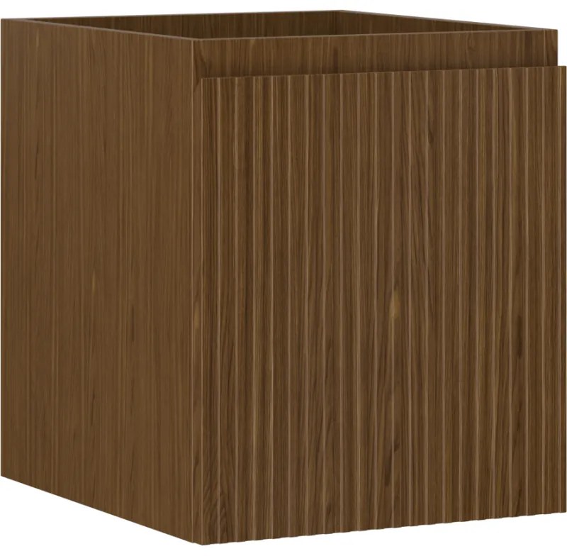 Mexen Rivel, kúpeľňová skrinka 40 cm, 1 zásuvka, drážkovaná, orech, 91A20-04047-1-BF86