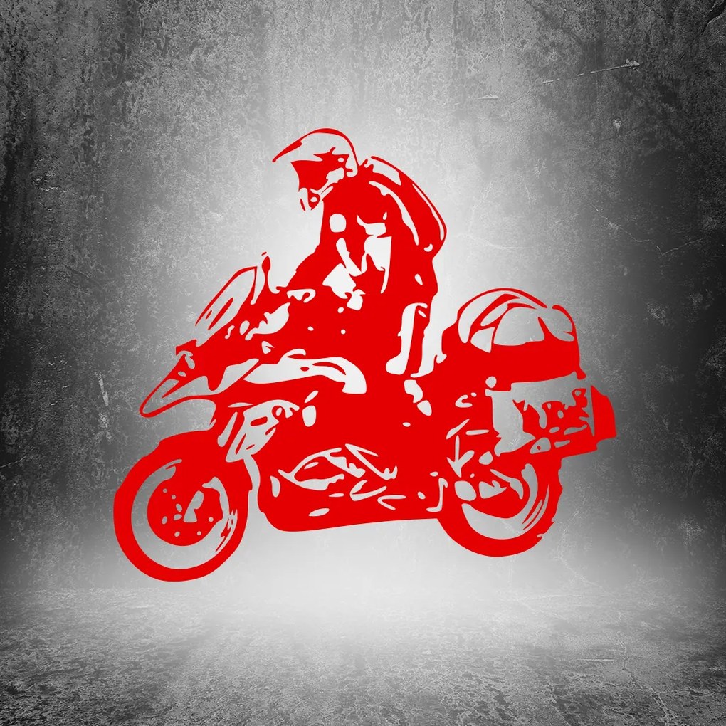 Veselá Stena Samolepka Motorka BMW GS Enduro Farba: hnědá, Veľkosť: 40 x 36 cm