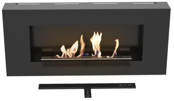 Kratki DELTA/FLAT/TUV - Nástenný BIO krb DELTA/FLAT 40x90 cm 1,5kW čierna