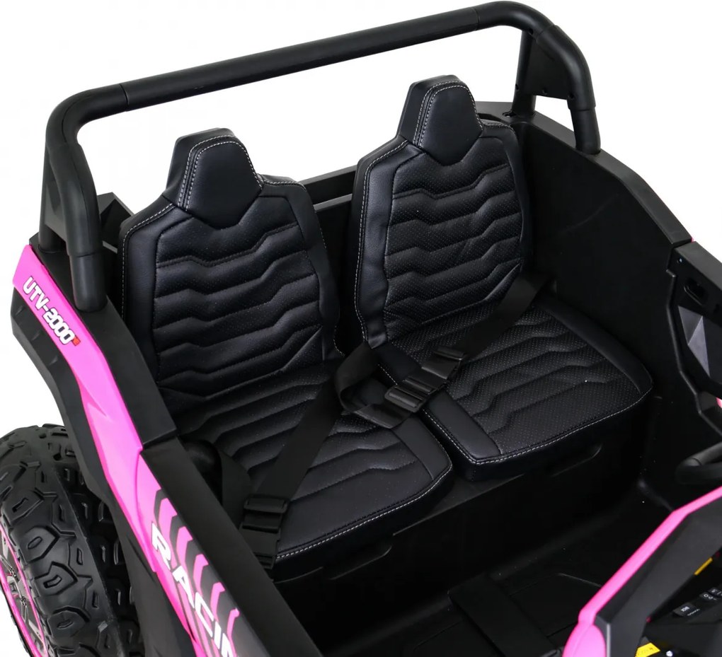 Ramiz Buggy ATV Racing pre 2 deti Ružová + pohon 4x4 + diaľkové ovládanie + pomalý štart + MP3 LED