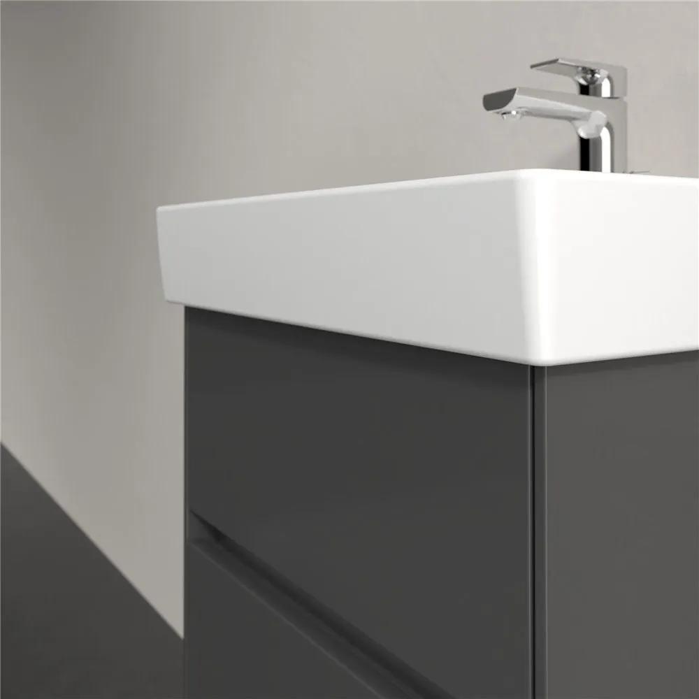 VILLEROY &amp; BOCH Collaro závesná skrinka pod umývadielko, 2 zásuvky, 460 x 374 x 546 mm, Glossy Grey, C00600FP
