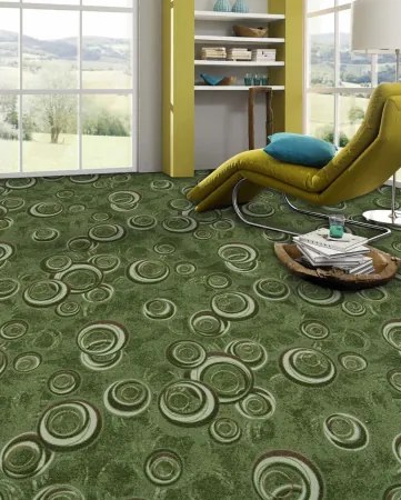 Koberce Breno Metrážny koberec DROPS 24, šíře role 400 cm, zelená, viacfarebná