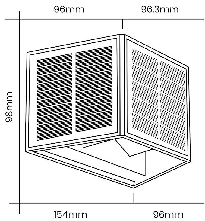 Ecolamp Exteriérové solárne nástenné LED svietidlo Wings1, 1x LED 2w, čierna