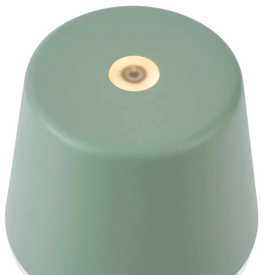 Stolná lampa zelená vrátane LED IP65 Nabíjateľná s nabíjacou stanicou - Bass