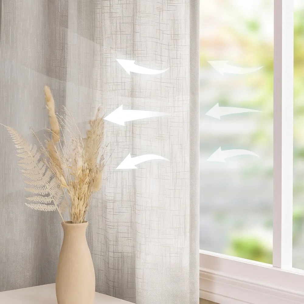 Krémovobiely záves 140x250 cm Valeta – Restilo