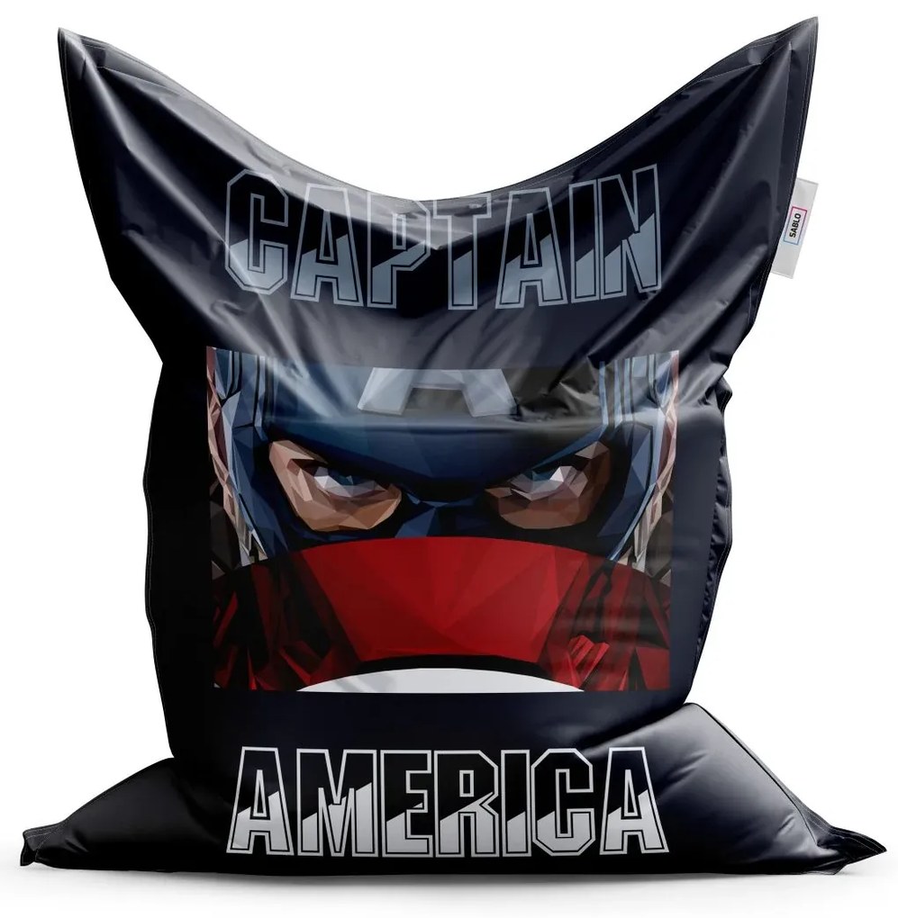 Sablio Sedací vak Kapitán Amerika pohľad cez štít - 150x100 cm