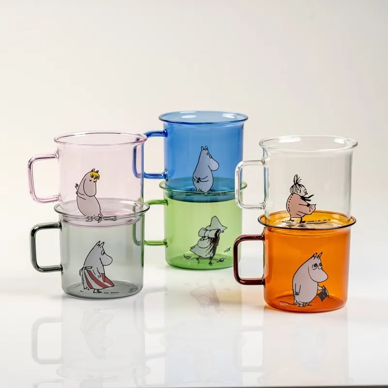 Sklenený hrnček Moomin 0,35l, modrý