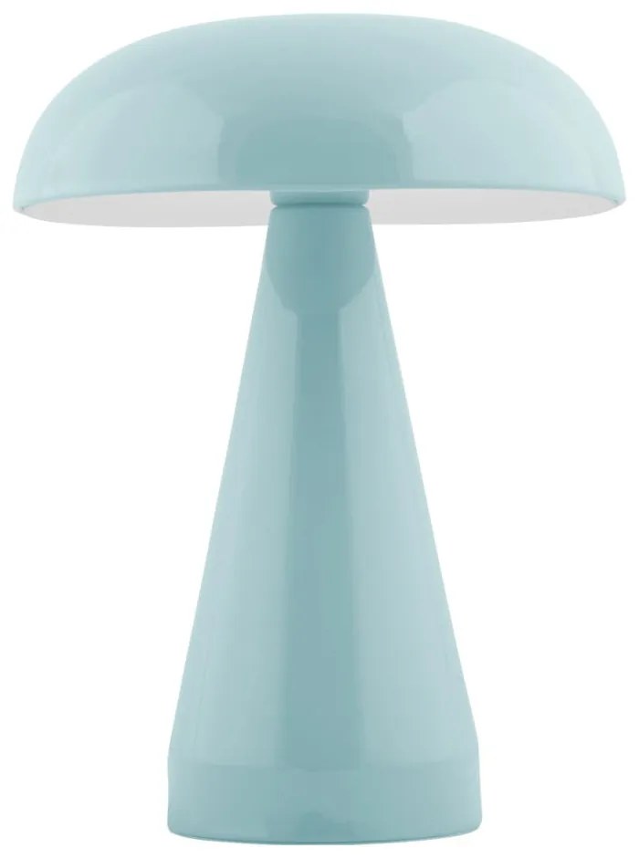 Svetlomodrá LED stmievateľná stolová lampa s kovovým tienidlom (výška 20,5 cm) Rachel – Leitmotiv