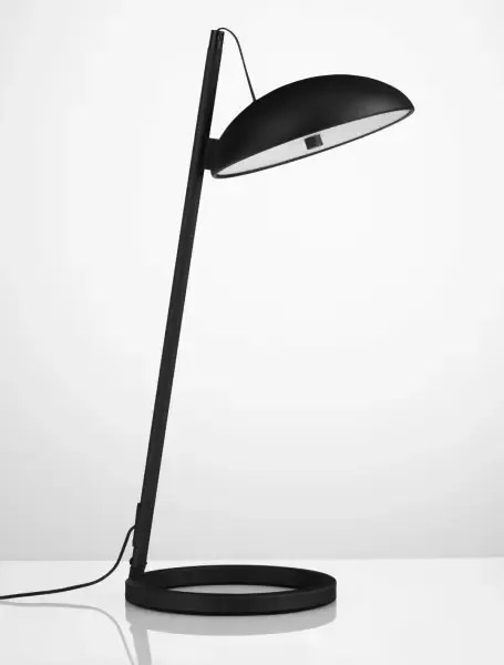 Dizajnová stolová lampa Flute čierna