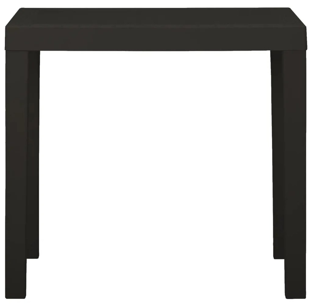 vidaXL Záhradný stôl antracitový 79x65x72 cm plast