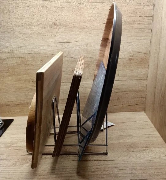 Zeller Present Držiak, stojan na pokrievky, panvice, dosky, plechy – 3 pozície, nerezový ZELLER