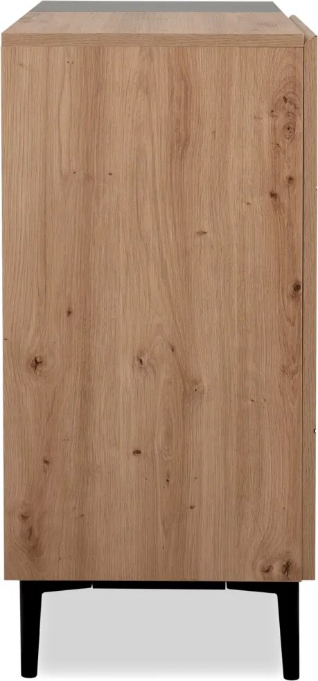 Skrinka 2-dverová Nola, dub artisan/čierna