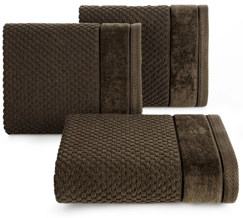 BAVLNENÝ UTERÁK FRIDA 70X140 CM TMAVOHNEDÁ