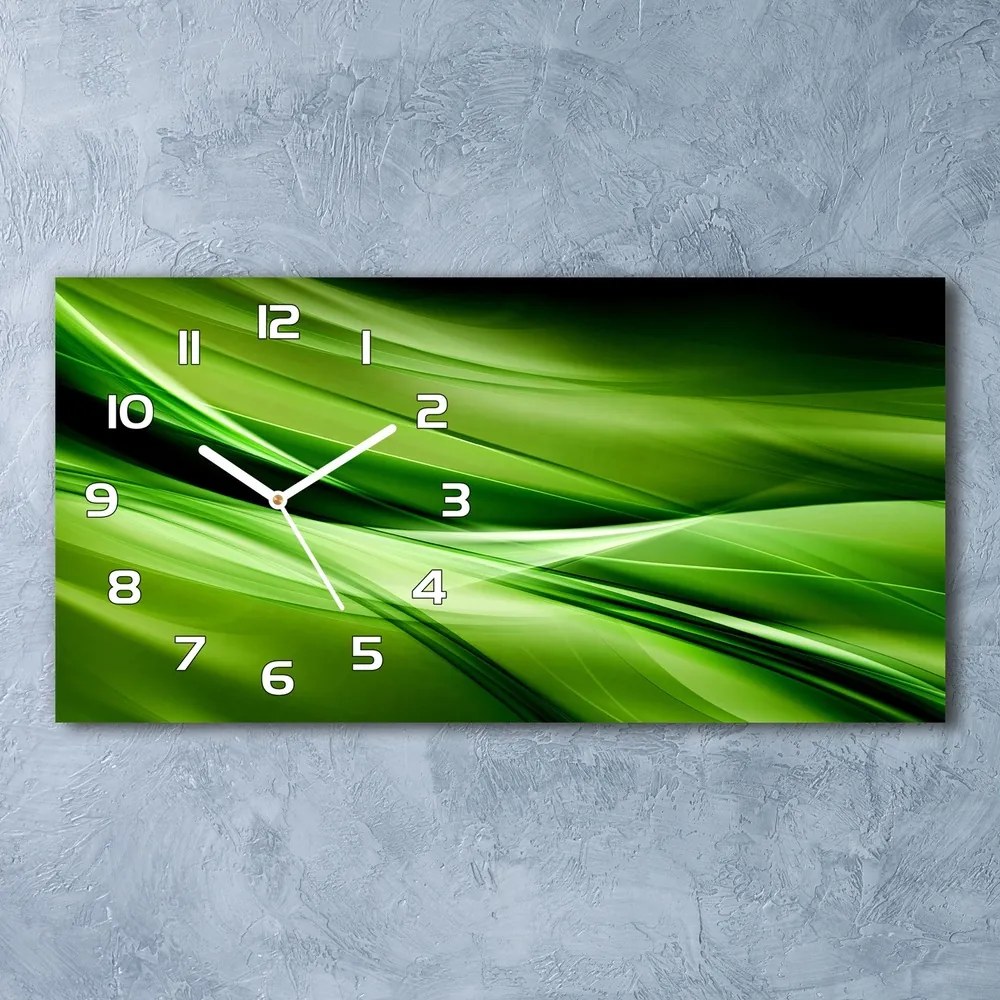 Sklenené hodiny na stenu Zelenej vlny pozadie pl_zsp_60x30_f_87078667