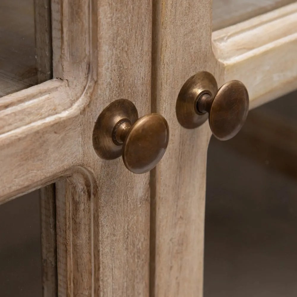 Vitrína z mangového dreva v prírodnej farbe 160x71 cm – Ixia